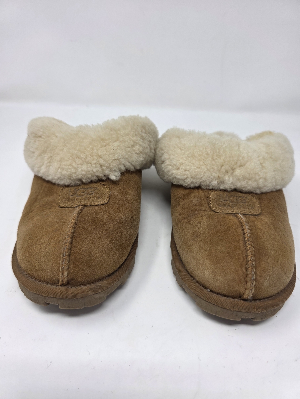 UGG Australia Chestnut Suede Shearling Clog Mule Slippers Women’s Size 7